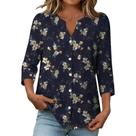 Blusa Domirica, folgada, casual, com estampa floral, para mulheres, 2GG