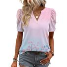Blusa domirica leve respirável com estampa floral feminina