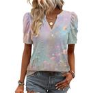 Blusa domirica leve respirável com estampa floral feminina