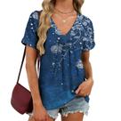 Blusa domirica, túnica japonesa com estampa de pássaros, decote em V, GG