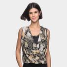 Blusa Eagle Rock Animal Print Snake Feminina Blusa Eagle Rock Animal Print Snake Feminina