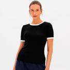 Blusa Easy Lança Perfume Canelada Curta In26 Preto Feminino