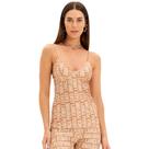 Blusa Easy Lança Perfume Estampada Pr25 Bege Feminino