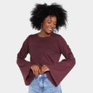 Blusa Ellus Eagle Manga Longa Flare Feminina Blusa Ellus Eagle Manga Longa Flare Feminina