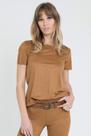 Blusa em Suede - Manga Curta