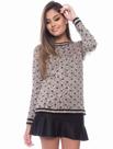 Blusa em tricot poá - stylo modas