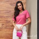 Blusa Emília Inicial A - Rosa