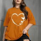 Blusa Estampa Borboleta Coração Traço Delicado Personalizada Preta Camiseta Estilo Romântico Bordad