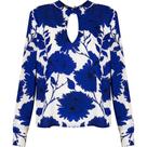 blusa estampada azul