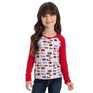 Blusa Estampada com Manga Raglan - Patota Toda