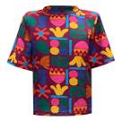 Blusa Fábula Inverno Malha Mais Flores Estampada