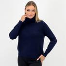 Blusa Facinelli Tricot Gola Alta Manga Longa Feminina