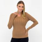 Blusa Facinelli Tricot Gola Redonda Texturizada Feminina