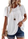 Blusa Falechay Plus Size em Renda Crochê Branca 2XL