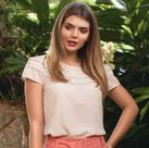 Blusa Felicidade Inicial A - Areia