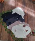 Blusa Fem. Gola Alta Manga Longa Recorte Ombro Moda Gringa