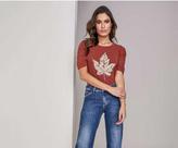 Blusa Fem Manga Curta Bordada