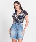 Blusa Fem Slim Frente Franzido Infinita Cor Blusa Fem Slim Frente Franzido Infinita Cor