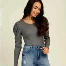 Blusa femenina m/ longa bufante Blusa femenina m/ longa bufante