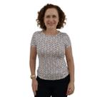 Blusa Feminia Estampada Combinações Cores Modernas Alegres Blusa Feminia Estampada Combinações Cores Modernas Alegres