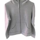 Blusa feminina adulto moletim zíper frontal e touca malwee