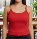 Blusa Feminina Alcinha Com Corrente