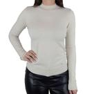 Blusa Feminina Alpelo Sueter Gola Alta Bege Ice - 10900 Blusa Feminina Alpelo Sueter Gola Alta Bege Ice - 10900