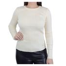 Blusa Feminina Alpelo Tricot Canelado Creme Porcelana 109005