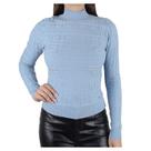 Blusa Feminina Alpelo Tricot Geo Azul Delave - 10900 Blusa Feminina Alpelo Tricot Geo Azul Delave - 10900