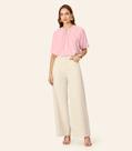 Blusa Feminina Ampla Com Lastex Em Viscose Endless Rosa