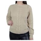 Blusa Feminina Ana Gonçalves Tricot Bege - C1393