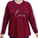 Blusa Feminina Arruaça Manga Longa Listra Branca
