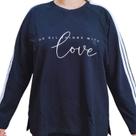 Blusa Feminina Arruaça Manga Longa Listra Branca