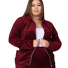 Blusa Feminina Aveludada Plush Capuz Bolso Outono Inverno Frio