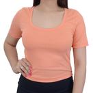 Blusa Feminina Averzzy Cropped Canelado Salmão - 6197