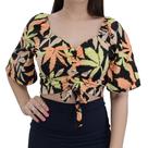 Blusa Feminina Averzzy Cropped Estampada Preta - 6188