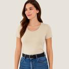 Blusa Feminina Básica Gola Careca- Habana Blusa Feminina Básica Gola Careca- Habana
