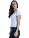 Blusa Feminina Básica Lisa Decote Redondo Viscolycra Elastano Manga Curta
