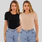 Blusa Feminina Básica Lisa Primavera Verão Viagem Natal Final de Ano Casual
