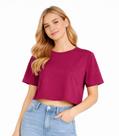 Blusa Feminina Básica Malha Suplex Infinita Cor Roxo Blusa Feminina Básica Malha Suplex Infinita Cor Roxo