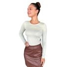 Blusa Feminina Básica Manga Longa Malha Modelli Lunender Blusa Feminina Básica Manga Longa Malha Modelli Lunender