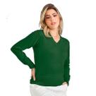 Blusa Feminina Básica Tricot Decote V