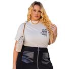 Blusa Feminina Bata T-Shirt Soltinha De Algodão Camiseta Plus Size Estampada Gola Redonda