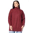 Blusa Feminina Biamar Alongada Tecimento Tranças Bordô Blusa Feminina Biamar Alongada Tecimento Tranças Bordô