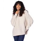 Blusa Feminina Biamar Gola Alta Padronagem Bege Claro