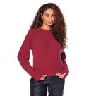 Blusa Feminina Biamar Tricot Fio Pluma Ralglan Bordo