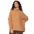 Blusa Feminina Biamar Tricot Quadrada Com Tranças Caramelo