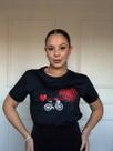 Blusa Feminina Bicicletinha Com Corações T -Shirt moda 100% Algodão P AO G2 Plus Size