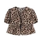 Blusa Feminina Branca e Preta Plissada com Manga Puff - Estilo Romântico para o Verão