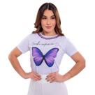 Blusa Feminina Branca TShirt Evangélica Estampada Casual, Moderna e Confortável